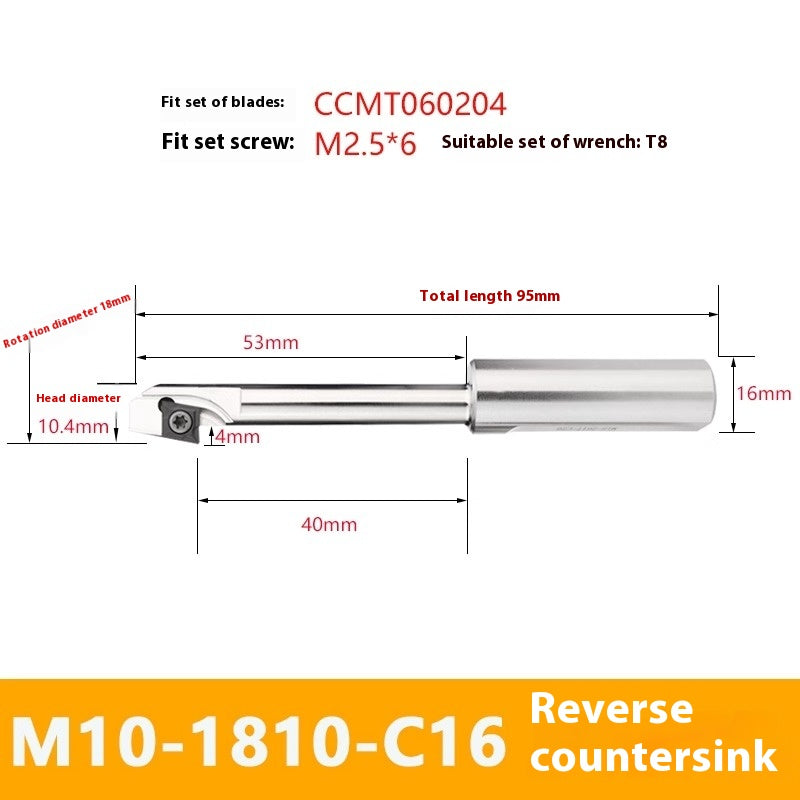 1146-Reverse Countersink Cutter Machining Center Reverse Countersink Face Milling Toolholder Reverse Pull Countersink Cutter Inverted Pull Reverse Scrape Countersink Toolholder Shandong Denso Pricision Tools Co.,Ltd.